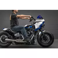 1991-2024 killer custom "back saver" guidon mega avec barre en t incliné 4"