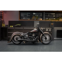 Garde-boue arrière étiré m8 softail 2018-2025 pour pneus 180-200 heritage flhc/flhcs / deluxe flde
