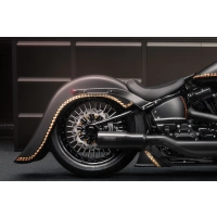 Garde-boue arrière extensible m8 softail 2018  2025, pour pneus 180-200 street bob fxbb/fxbbs / standard fxst / slim flsl