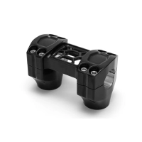 Kit de rehausseur de guidon et de serrage ''task force'' 1" noir brillant