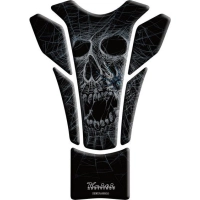 Protège réservoir autocollant squelette toile d'araignée