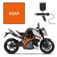 Peinture tricouche adrenaline orange pearl ktm 990 super duke r 2008-2010