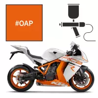 Peinture tricouche adrenaline orange pearl ktm rc8 r 1190 2011-2015
