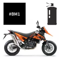 Peinture en spray  noir mat ktm lc4 690 supermoto 2007-2012