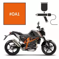 Peinture tricouche ktm adrenaline orange ktm duke 690  2011-2014