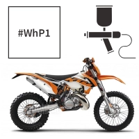 Peinture ktm crystal white pearl ktm exc 200 2012-2016