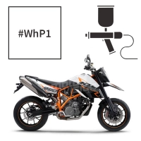 Peinture ktm crystal white pearl ktm 990 supermoto r 2009-2013