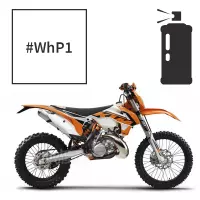 Peinture en spray crystal white pearl ktm exc 200 2012-2016