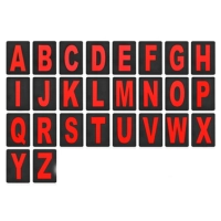 26 lettres pour petit tableau de panneautage (jaune/vert/rouge)