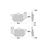 Jeu de plaquettes ap racing standard organique avant/arrière