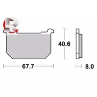 Jeu de plaquettes ap racing standard organique avant/arrière