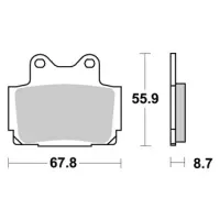 Jeu de plaquettes ap racing route métal fritté avant