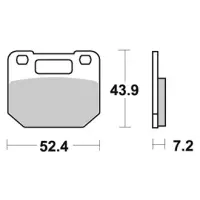 Jeu de plaquettes ap racing standard organique avant/arrière