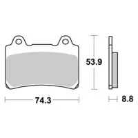 Jeu de plaquettes ap racing route métal fritté avant