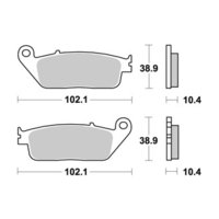 Jeu de plaquettes ap racing maxi scooter métal fritté avant/arrière