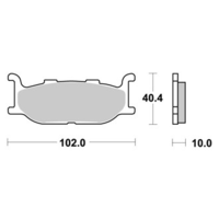Jeu de plaquettes ap racing maxi scooter métal fritté avant/arrière