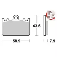 Jeu de plaquettes ap racing route métal fritté avant