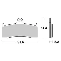 Jeu de plaquettes ap racing route métal fritté avant