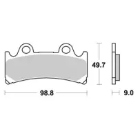 Jeu de plaquettes ap racing route racing métal fritté  avant