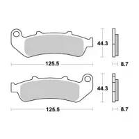 Jeu de plaquettes ap racing route métal fritté avant