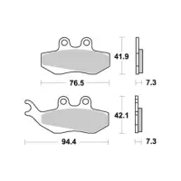 Jeu de plaquettes ap racing maxi scooter métal fritté avant/arrière