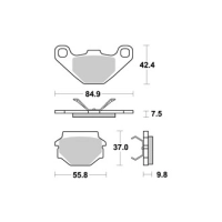 Jeu de plaquettes ap racing off-road mx    avant/arrière