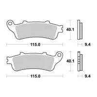 Jeu de plaquettes ap racing maxi scooter métal fritté avant/arrière