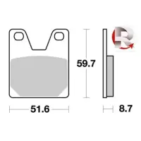 Jeu de plaquettes ap racing standard organique avant/arrière