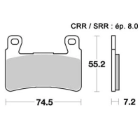 Jeu de plaquettes ap racing route racing carbone  avant