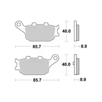 Jeu de plaquettes ap racing maxi scooter métal fritté avant/arrière