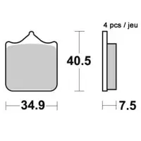 Jeu de plaquettes ap racing route racing métal fritté nouvelle technologie avant