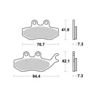Jeu de plaquettes ap racing standard organique avant/arrière