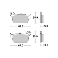 Jeu de plaquettes ap racing off-road mx  racing   avant/arrière