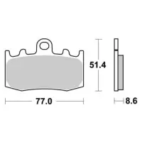 Jeu de plaquettes ap racing route métal fritté avant