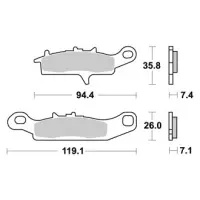 Jeu de plaquettes ap racing off-road mx  racing   avant/arrière