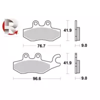 Jeu de plaquettes ap racing maxi scooter métal fritté avant/arrière