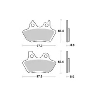 Jeu de plaquettes ap racing route métal fritté avant