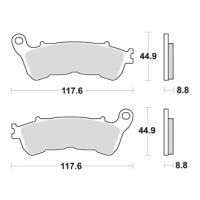 Jeu de plaquettes ap racing maxi scooter métal fritté avant/arrière
