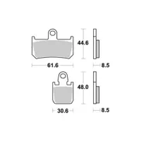 Jeu de plaquettes ap racing route racing métal fritté  avant