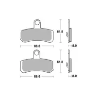 Jeu de plaquettes ap racing route métal fritté avant