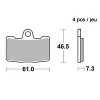 Jeu de plaquettes ap racing route métal fritté avant