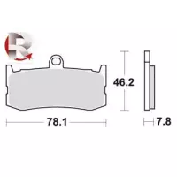 Jeu de plaquettes ap racing route métal fritté avant