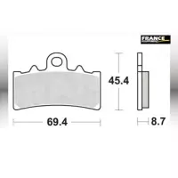 Jeu de plaquettes ap racing route métal fritté avant