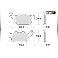Jeu de plaquettes de frein arrières ap racing route métal fritté lmp481sr pour un étrier
