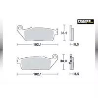 Jeu de plaquettes ap racing maxi scooter métal fritté avant/arrière