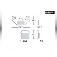 Jeu de plaquettes ap racing standard organique avant/arrière