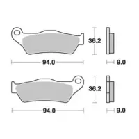 Jeu de plaquettes ap racing route métal fritté avant