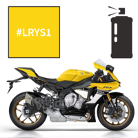 Peinture tricouche en spray yamaha performance yellow light reddish yellow solid 1 r1 60th anniversary