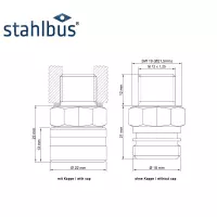 Soupape de vidange stahlbus® m12 x 1,25