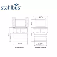 Soupape de vidange stahlbus® m22 x 1,5
